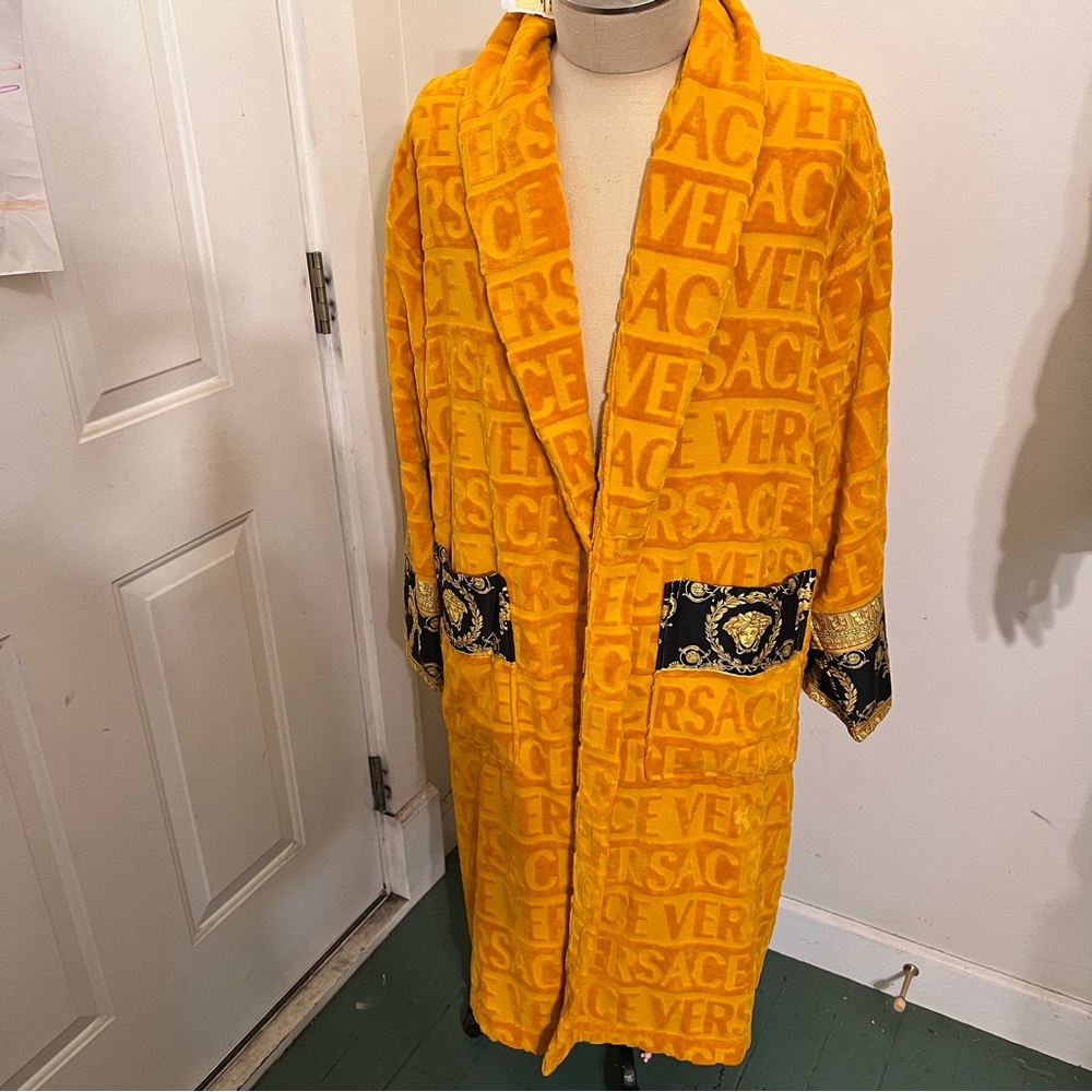 Versace
Barocco-panel logo devoré robe